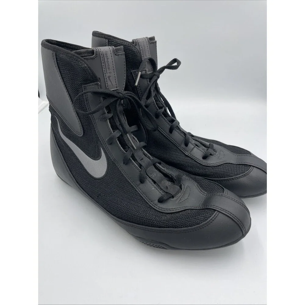 Nike Boxing Shoes Machomai 2 Mens Size 10.5 Black Boxing MMA Like New